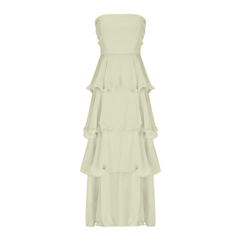 strapless open back dress Center High-Neck Dress with Puffed Sleeves – Jody Davis main image 1