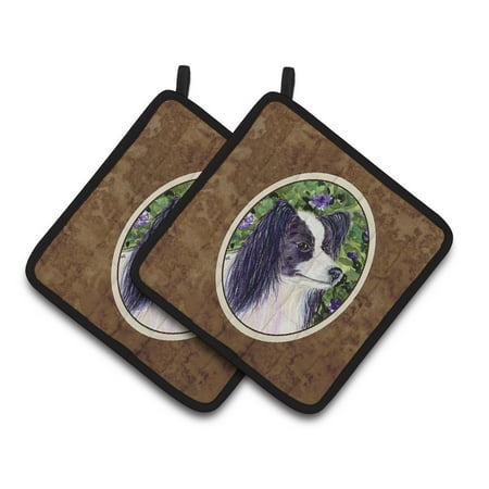 

Carolines Treasures SS8896PTHD Papillon Pair of Pot Holders 7.5HX7.5W multicolor