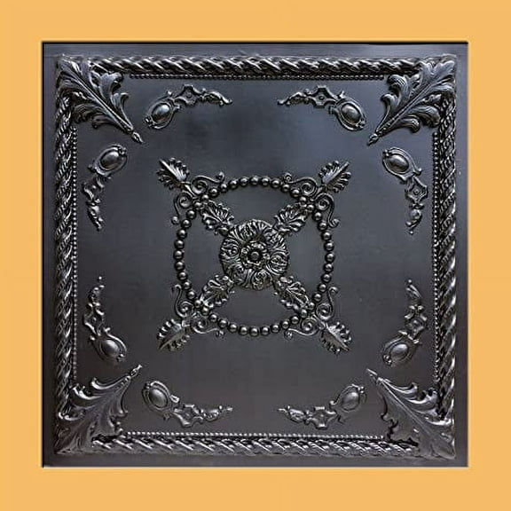 30pc of Jewel Black (24"x24" PVC 20 mil) Ceiling Tiles - Covers About 120sqft