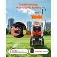 thumbnail image 3 of 10-Gallon Electric Sprayer Cart,Battery Powered with 98ft Hose&5 Nozzles,0-80 PSI Adjustable Pressure for Lawn Care,Weeding,Cleaning,3-6 Hour Runtime, 3 of 6