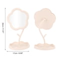 thumbnail image 2 of 1 Pc Espejo Cosmético de Girasoles de Escritorio para Viajes de Negocios Vacaciones Rosa Plástico Espejo Plateado, 2 of 3
