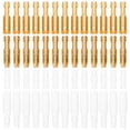 thumbnail image 1 of Phenofice 50 Sets Male Female Wire Connectors Connection Made Of Brass For Electrical Wiring, 1 of 8