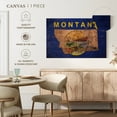 thumbnail image 5 of Elephant Stock State Map Over Montana Flag Wall Art - Horizontal Canvas Wall Art - Living Room Wall Decor - Flags Canvas - Blue And Gold Decor - 39" x 26", 5 of 8