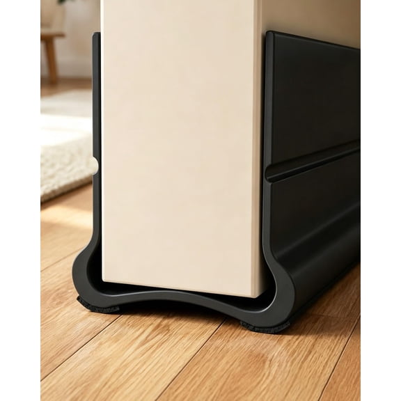 Triple-Layer Under Door Draft Stopper & Weather Strip Seal Gap Filler 36.61 in Garage Bottom Weather Stripping PVC Self-Adhesive Door Sweep Easy Install for Cold, Noise, Wind