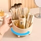 thumbnail image 1 of Organizador de Maquillaje Giratorio 360°, Bandeja Transparente para Cosméticos con Compartimentos, Organizador de Brochas de Maquillaje y Brillo Labial, Estuche para Tocador o Armario de Baño., 1 of 6