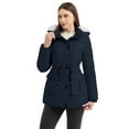thumbnail image 5 of Wantdo Women's Plus Size Winter Parka Waterproof Padded Jacket Thickened Winter Coat with Removable Hood Navy XL, 5 of 13