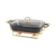 thumbnail image 5 of Bandeja para cazuela Gloria Con tapa transparente para buffet negro, 5 of 9