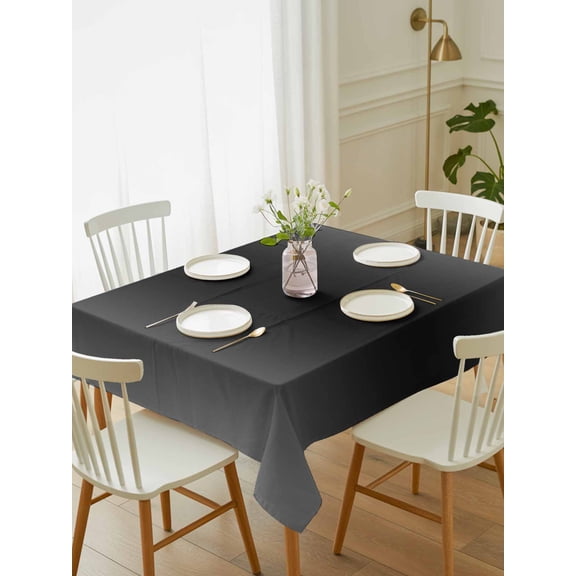 Black Grey Ombre Tablecloth Rectangle Table Cloth 52x70, Waterproof Tablecloth Outdoor Table Cloth, Gradient Contemporary Abstract Art Washable Table Cover for Kitchen Dinning Party