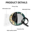 thumbnail image 4 of Seagull 2pcs PU Leather Round Bag Tags Suitcase Handbag Tags with Privacy Cover and Name ID Tag for Travel Luggage, Handbags, Backpacks, School Bags, 4 of 6