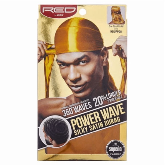 Red Silky Durag - Gold