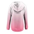 thumbnail image 4 of Jinhomg Cute Heart Print Sweatshirt for Women Trendy Novelty Gradient Hooded Pullover Fall Lightweight Long Sleeve Button Up Sweatshirts with Pocket Clearance Items for Women Pink L, 4 of 5