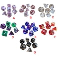thumbnail image 2 of 1 Set Polyhedral Dice Double Color Acrylic Toys Interesting Role Playing Games Craps Entertainment Accessory for Math Teaching Clean purple blue, 2 of 6