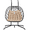 Dark Gray+Khaki, variant on LEGAHOME 2-Person Wicker Egg Chair, Double Rattan Egg Chair with Stand and Removable Cushion, Outdoor Indoor Swing Hammock Chair Hanging Basket Chair for Patio Balcony Porch, Dark Blue