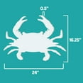 thumbnail image 2 of JennyGems Outdoor Crab Wall Decor, White PVC Sign for Beach House, Coastal Cottage, or Shed, Weatherproof and Durable Crab Wall Art for Exterior and Interior Use, 2 Foot, 2 of 9