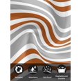 thumbnail image 7 of Orange Grey Striped Cloth Napkins Set of 4 Reusable Dinner Napkins, Horizontal Lines Simple Minimalist Cocktail Napkin Washable Table Napkins for Wedding/Holiday Party/Baby Shower 20"x20", 7 of 7