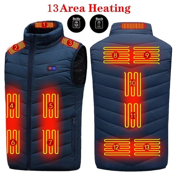 Chaleco calefactor para hombres y mujeres, ropa de algodón con calefacción en los hombros, chaleco calefactor inteligente