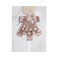 thumbnail image 5 of INSPIRE CHIC Broche de cinta preatado para mujeres con lazo de fiesta y cuentas en color rosa, 5 of 5