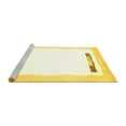 thumbnail image 2 of Ahgly Company Machine Washable Indoor Round Solid Yellow Modern Area Rugs, 4' Round, 2 of 4