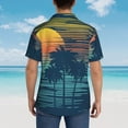 thumbnail image 6 of Balery Palm Trees Print Men's Hawaiian Shirts Short Sleeve Beach Shirt Relaxed Fit Vacation Button Down Shirts-X-Large, 6 of 9