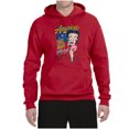 thumbnail image 2 of Wild Bobby, Betty Boop America Land of the Free Home of the Brave Betty Boop Unisex Hoodie Sweatshirt, Red, X-Large, 2 of 5