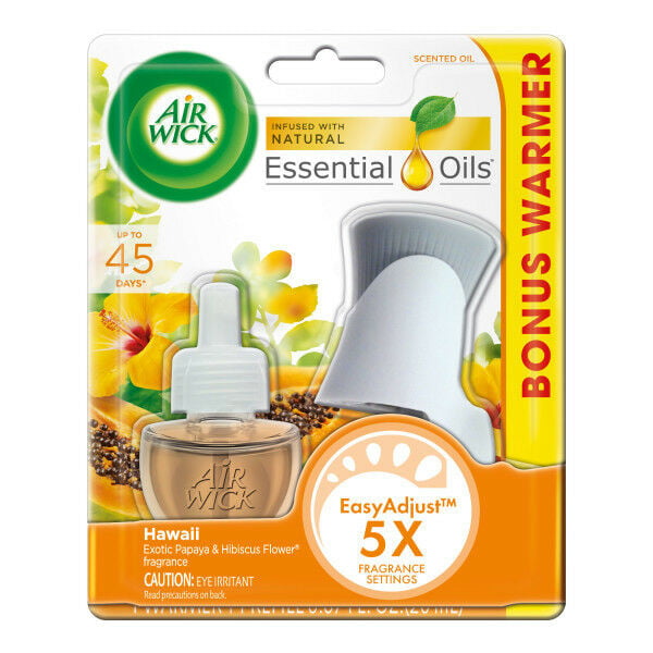 Air Wick Scented Oil Air Freshener Starter Kit, Hawaii Scent, 1 ea (Pack of 4)