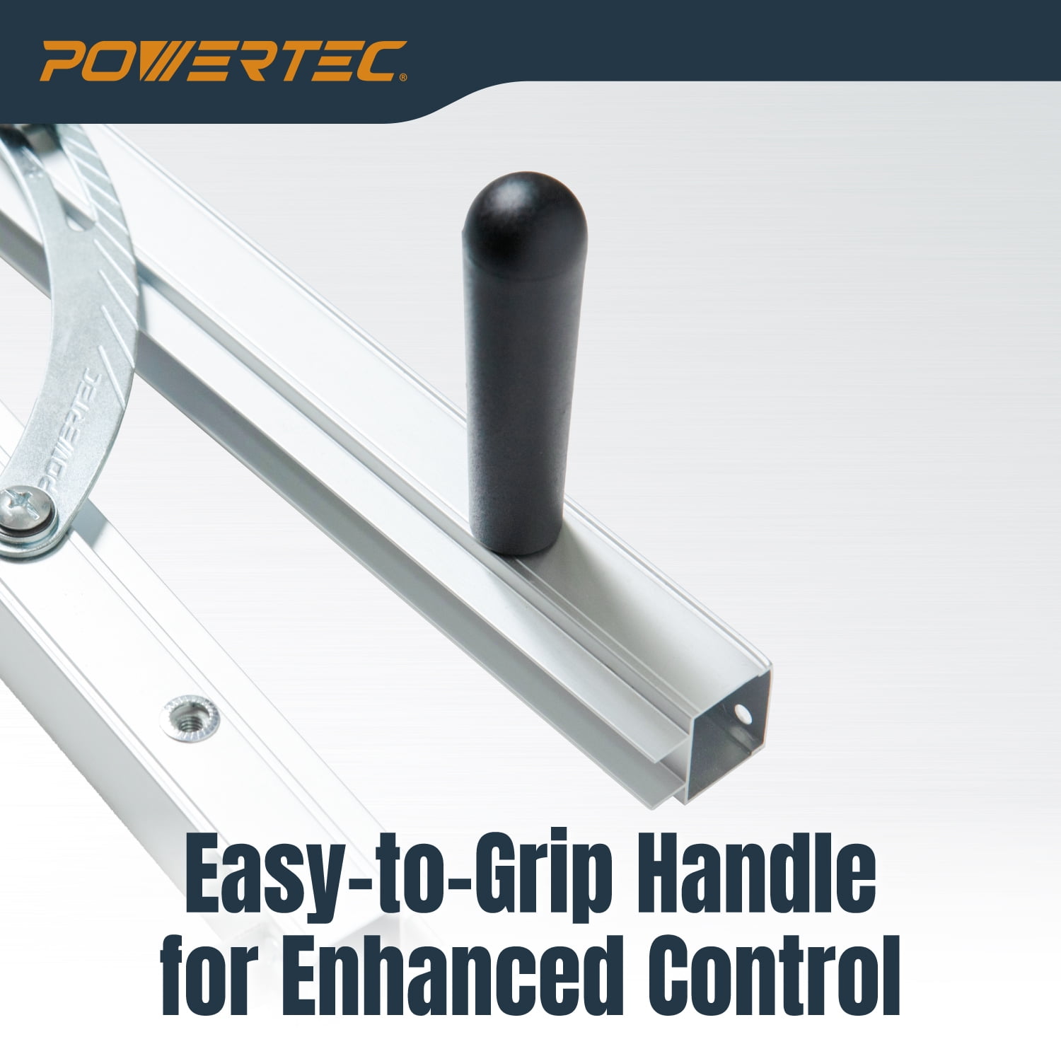 POWERTEC Table Saw Angle Cutting Jig for Creating Tapered Cuts | 24-Inch Lightweight Aluminum Rails and Laser Etched Scale, 15 Degrees of Taper, 71035V