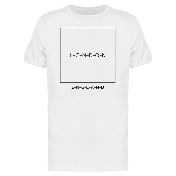 Simple London England T-Shirt Men -Image by Shutterstock, Male Medium