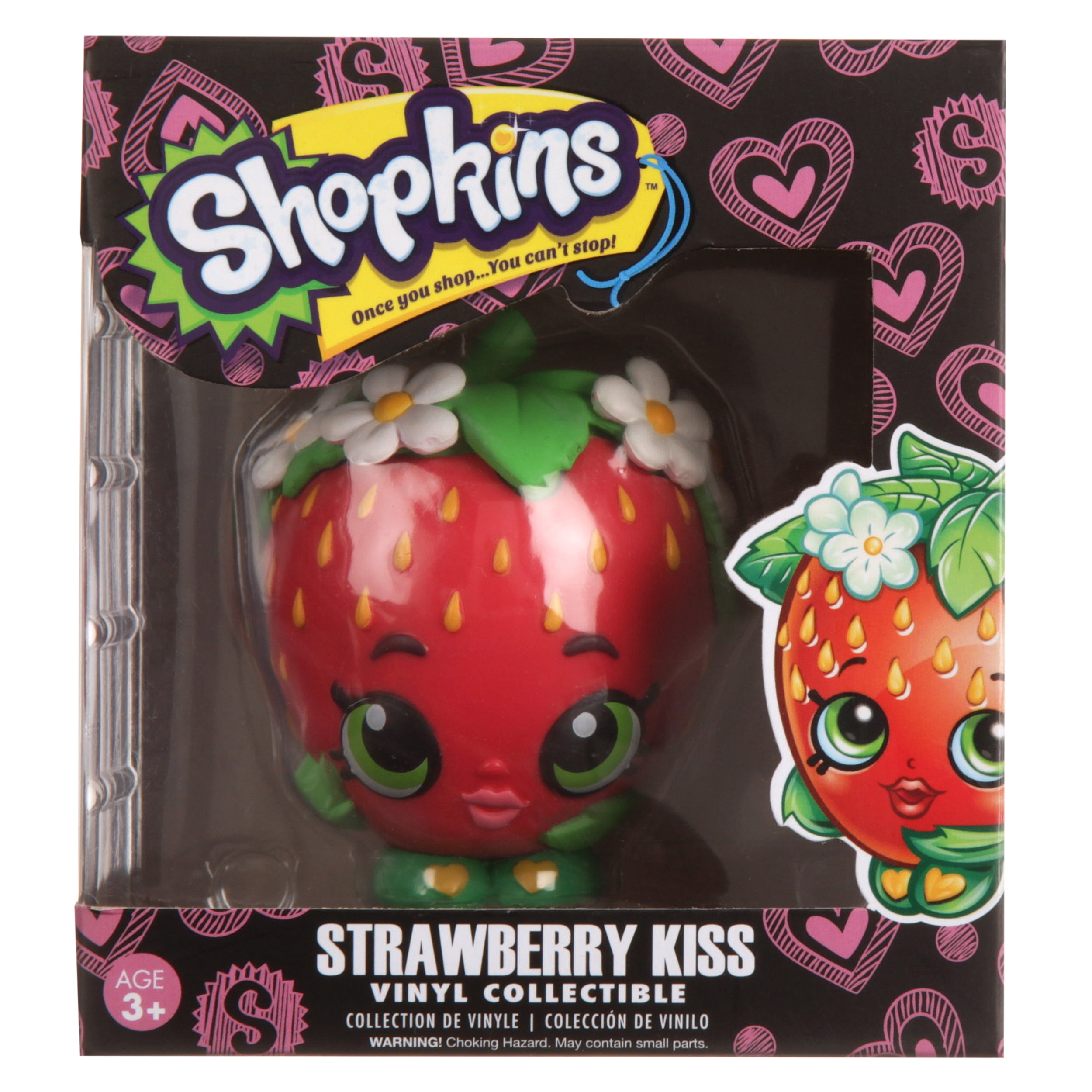 SHOPKINS STRAWBERRY KISS PLAIN ADJUSTABLE BANGLE AGE 6 TO 10 YEAR GIFT BOX PARTY 