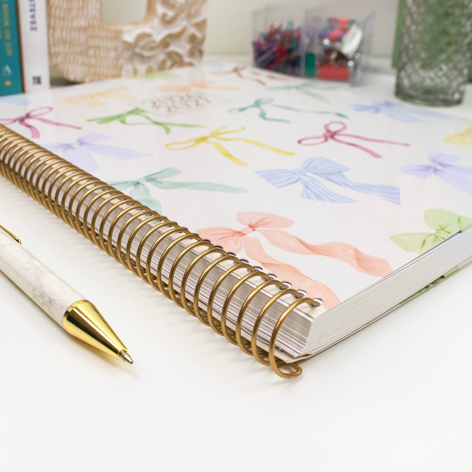 bloom daily planners 2026-2027 Academic Planner, 13 Month Monthly & Weekly, 8.5" x 11" Soft Cover, Stickers Included, Bows