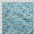 thumbnail image 4 of oneOone Polyester Spandex Light Blue Fabric Beach Dress Material Fabric Print Fabric By The Yard 56 Inch Wide, 4 of 4