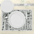 thumbnail image 3 of Ambesonne Geek Place Mats Set of 4, Space Geek Theme Sci Fi, Standard Size, Grey Pale Grey, 3 of 6