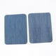 thumbnail image 5 of 6x material, parches de tela kit de reparación de plancha rectángulo, parches termoadhesivos, termoadhesivos Azul claro, 5 of 5