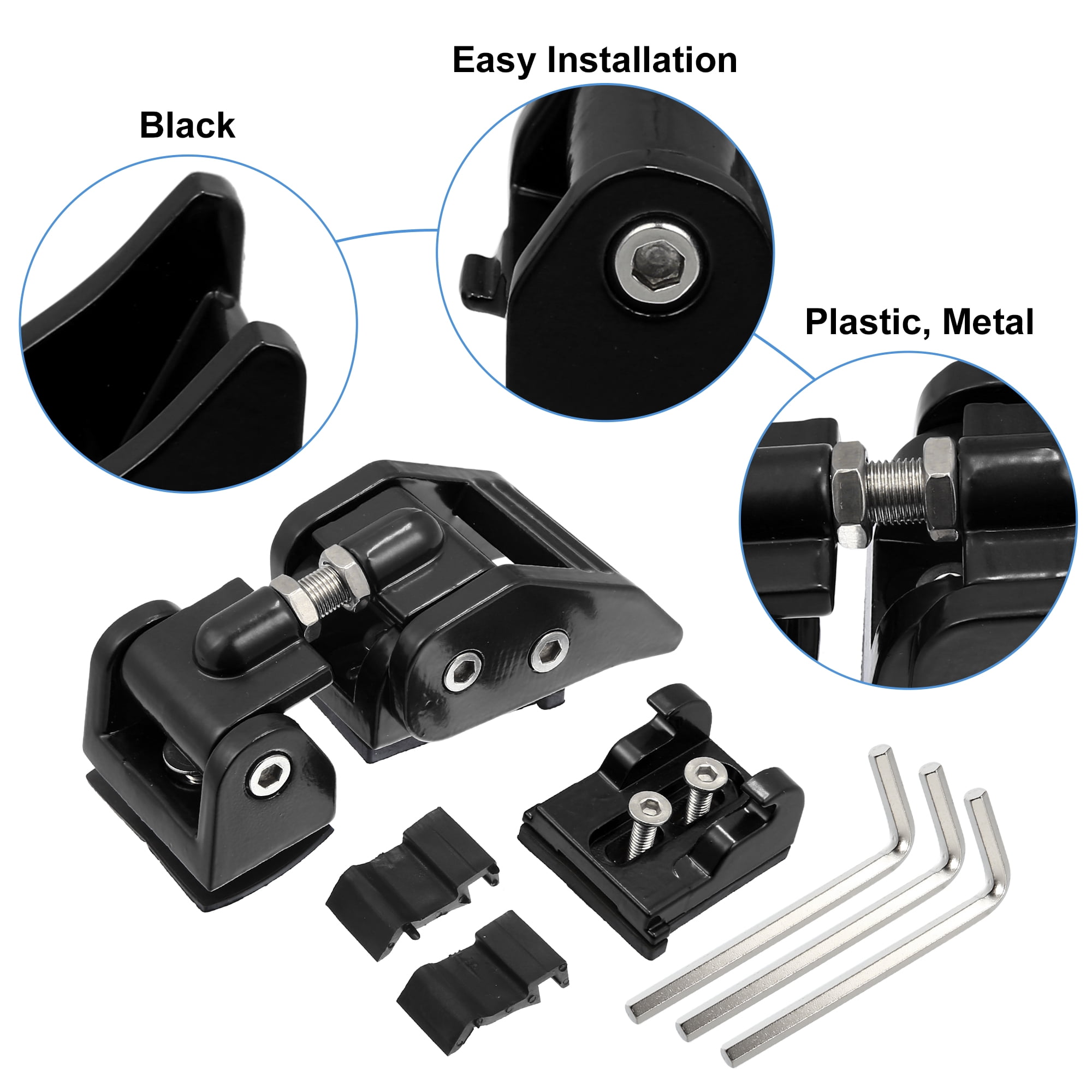 Unique Bargains Hood Latches  Catch Locking Fit for Jeep Wrangler JK - Pack of 4 Black