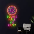 thumbnail image 3 of Handmadetneonsign Donuts Make Me Happy Neon Light, Donut Make Me Happy Neon Sign, Bakery Store Sign, 3 of 5