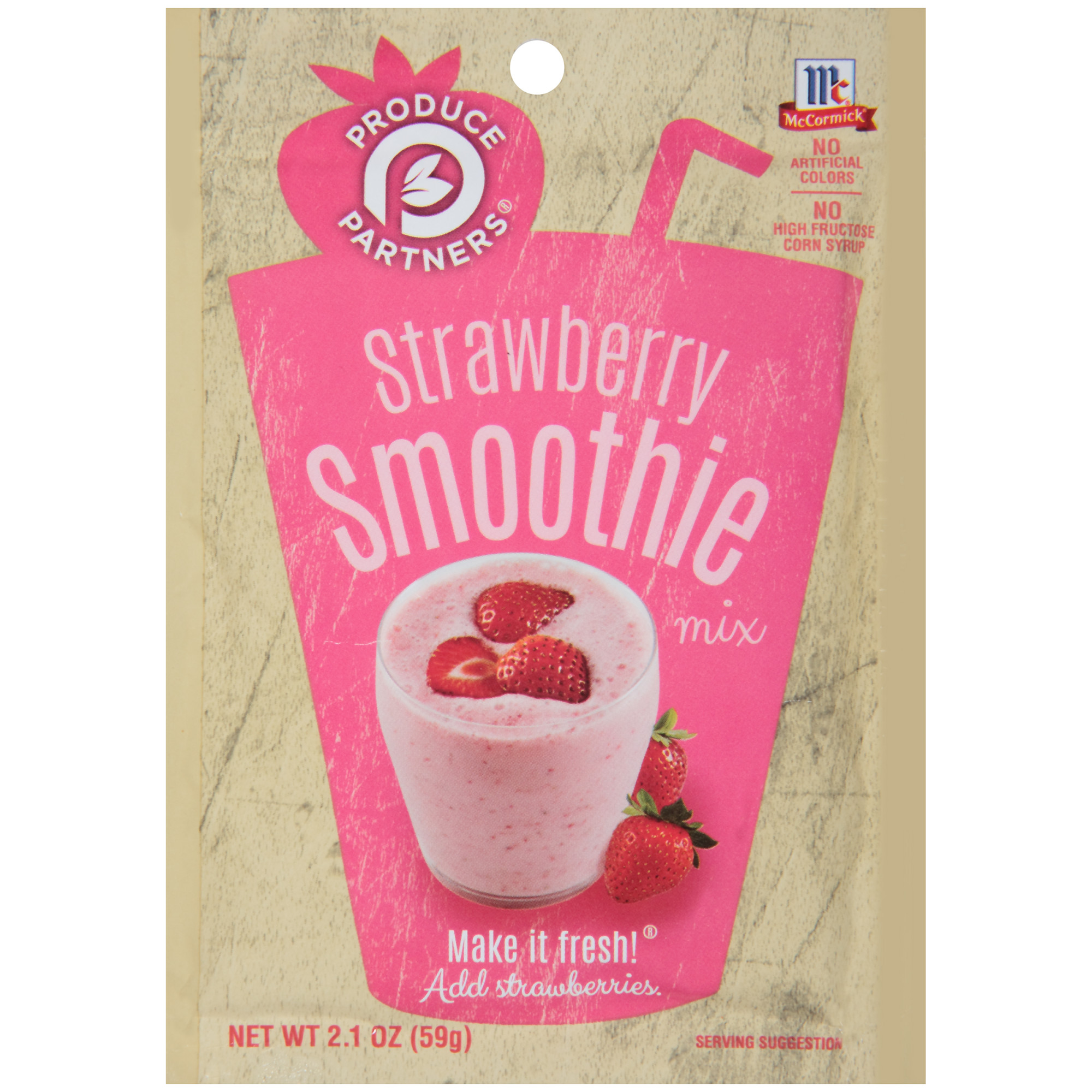 McCormick Produce Partners Strawberry Smoothie Mix, 2.1 oz