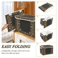 thumbnail image 4 of Foldable Fabric Storage Bin With Handle Collapsible Basket Box Storage With Lid Organizer Intricate Baroque-style Designs, 4 of 7