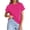 Rose Red, variant on PRETTYGARDEN Womens Summer Tops Spring Casual Rolled Short Sleeve Basic Tees Crew Neck Work Shirts Fashion Clothing