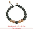 thumbnail image 2 of Fashion Matching Bracelets Adjustable Black Matte Rocks Diffuser Bracelet Prayer Beads Women Accessories Gifts for Men Coffee, 2 of 6