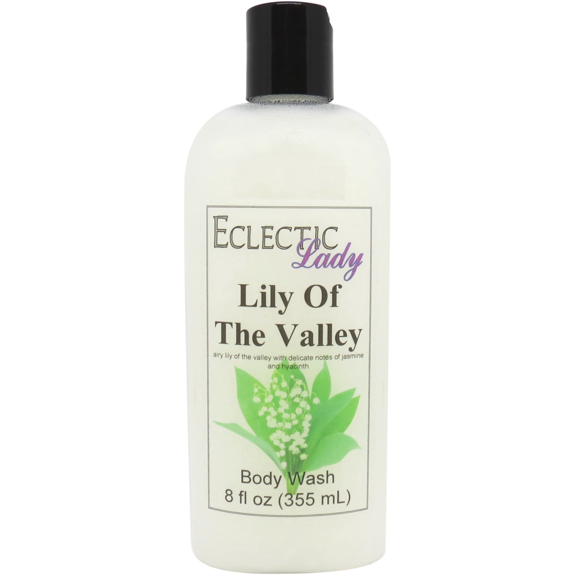 Lily Of The Valley Body Wash by Eclectic Lady, Liquid Shower Gel for Women and Men, 8 Ounces
