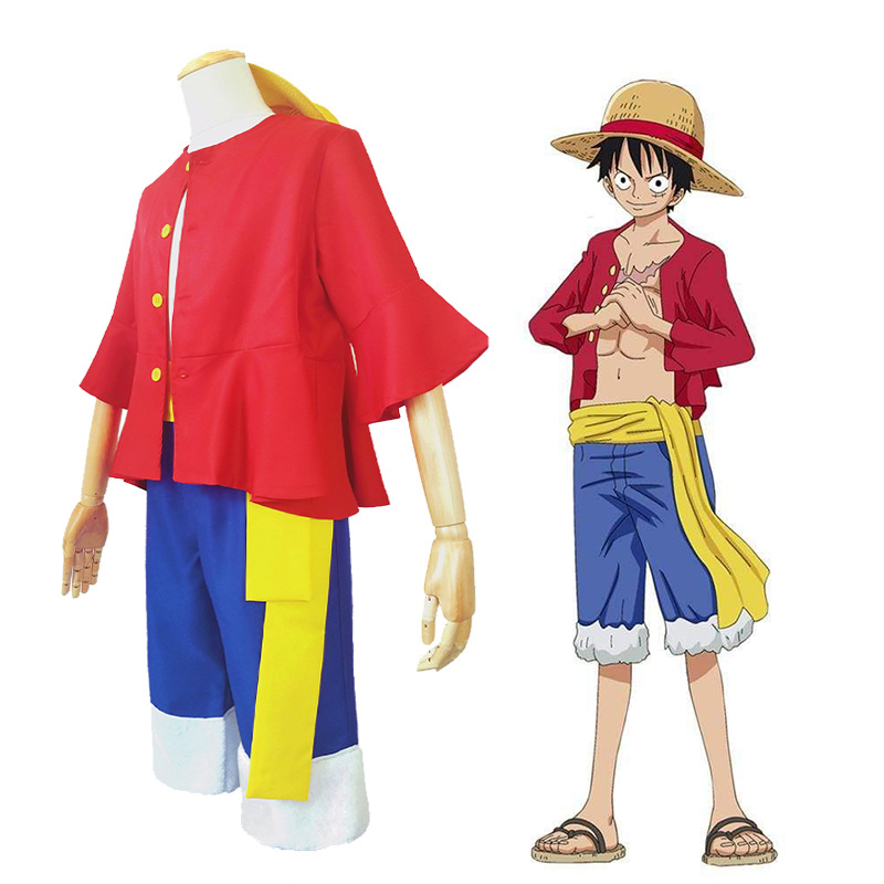 One Piece Japanese Anime Manga Cosplay Halloween Costume Monkey D