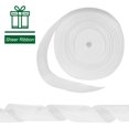 thumbnail image 2 of Sheer Chiffon Ribbon 38mm, 45 Meters Long Double Faced Chiffon Ribbon for Wedding Bouquets Bundling, Gift Wrapping and Crafts Decoration.white, 2 of 4
