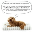 thumbnail image 6 of TOWN & COUNTRY LUXE CuddleTown Ribbed Bubble Stripe Pillow Crate Mat Pet Bed, Machine Washable Cover, Soft & Calming, Non-Slip Bottom, Brown, Small 30"x21"x3", 6 of 7