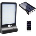 thumbnail image 1 of Lampe Solaire Exterieur 48 LED Détecteur de Mouvement Lumière Dimmable avec Télécommande Sans Fil Étanche Lampe Solaire pour Porte Couloir Patio Noir sans Pôle, 1 of 5