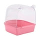 thumbnail image 4 of Caja de Baño de aves para mascotas, jaula de ducha para loros, jaula de ducha de baño transparente para periquitos, pájaros pequeños y medianos, canar, 4 of 10