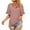 Pink womens tops summer, variant on USSUMA Womens V Neck Tops Ruffle Short Sleeve Knit T-Shirt Blouses Summer Casual Loose Flowy Shirts