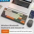 thumbnail image 2 of FREEWOLF M87 Wireless Keyboard and Mouse Set, 87keys Bluetooth Dual Mode Keyboard Mouse Kit with Rainbow-light RGB,PBT Ballcaps, 2 of 9