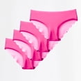 thumbnail image 2 of Levmjia Women's Seamless Underwear Ice Silk Panties Solid Color Breathable No Show Panties Yoga Exercise Low Rise Comfortable Briefs 4-Pack, 2 of 5
