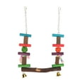 thumbnail image 2 of Bird Swing Toys, Fun Relieves Boredom Pure Natural Logs Vibrant Colors  Swing Stand with Colorful Rattan Ball for Lovebirds for Cockatiels, 2 of 8