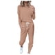 thumbnail image 1 of Conjunto de manga larga para mujer: top con bloques de color y pantalones anchos. Mezcla de lino informal, cintura elástica, varias tallas., 1 of 5