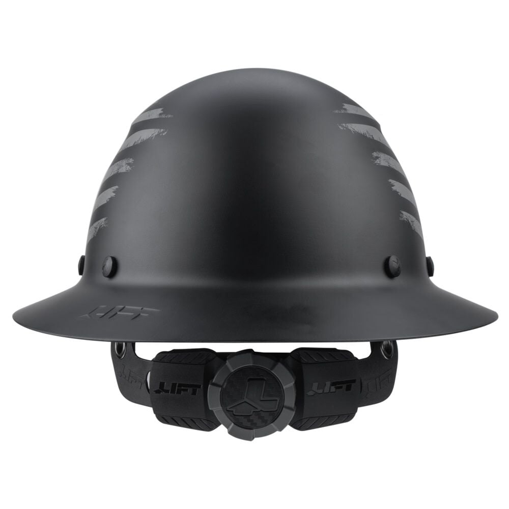 Lift Safety Dax Patriot Full Brim Hard Hat - Black Matte